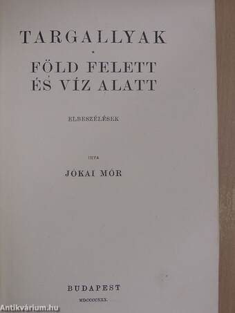 Targallyak/Föld felett és víz alatt