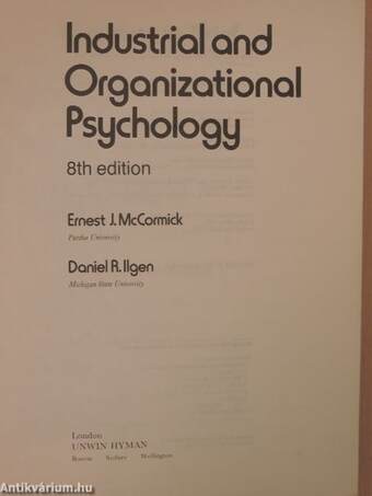 Industrial and organizational psychology