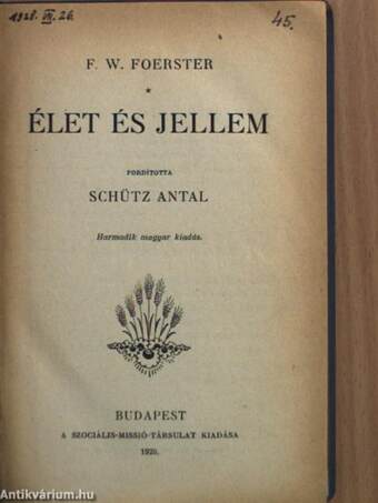 Élet és jellem