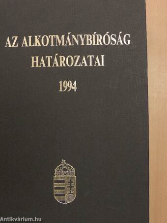 Az alkotmánybíróság határozatai 1994