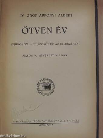 Emlékirataim/Ötven év