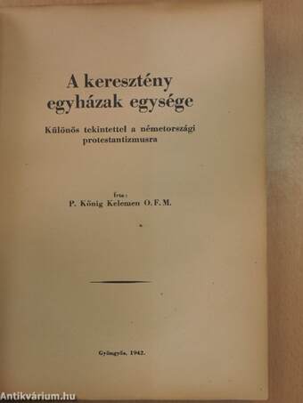 A keresztény egyházak egysége