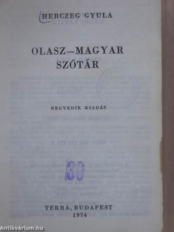 Olasz-magyar szótár