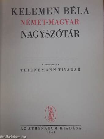 Német-magyar és magyar-német nagyszótár I-II.