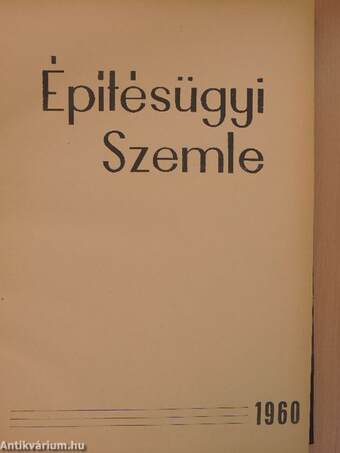 Építésügyi Szemle 1960/1-12.
