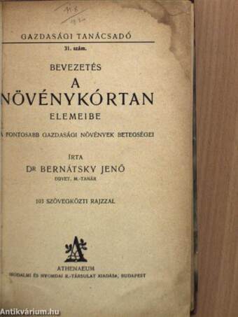 Bevezetés a növénykórtan elemeibe