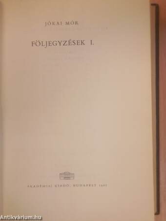 Följegyzések I.