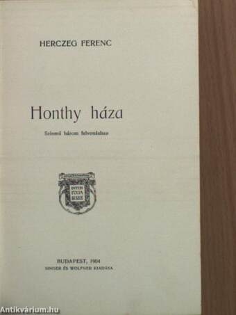 Honthy háza/Bizánc