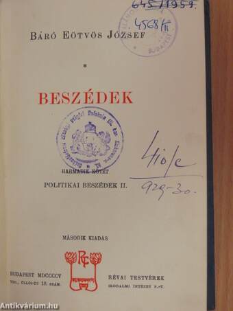 Beszédek III.