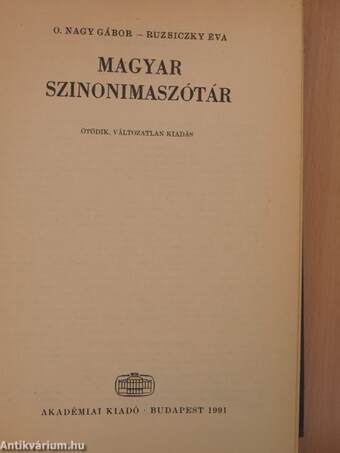 Magyar szinonimaszótár