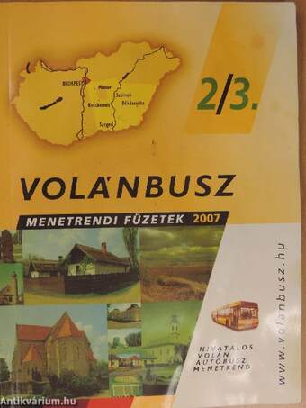 Hivatalos Volán autóbusz menetrend 2007