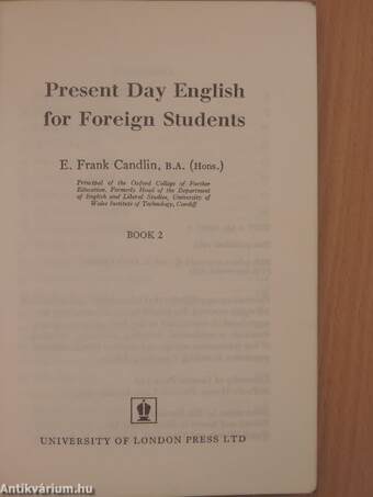 Present Day English for Foreign Students Book 2.