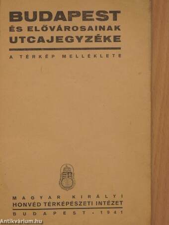 Budapest és elővárosainak utcajegyzéke