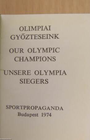 Olimpiai győzteseink (minikönyv) (számozott)