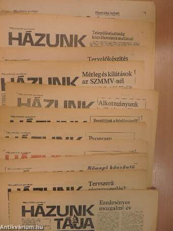 Házunk tája 1985. (nem teljes évfolyam)