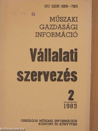 Vállalati szervezés 1983/2.