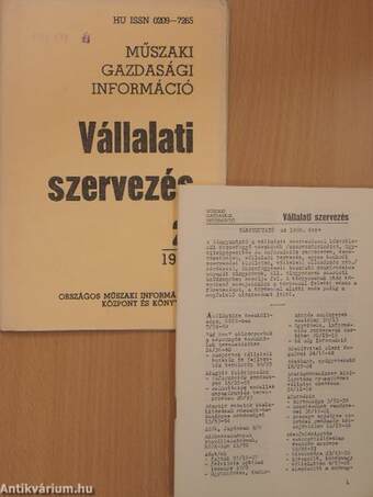 Vállalati szervezés 1983/2.