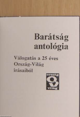 Barátság antológia (minikönyv) (számozott)