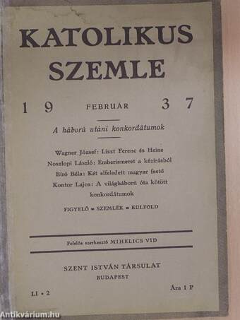 Katolikus Szemle 1937. február