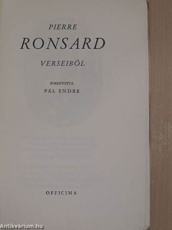 Pierre Ronsard verseiből