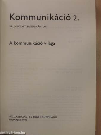 Kommunikáció 2. (töredék)