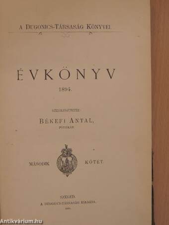 Évkönyv 1894.