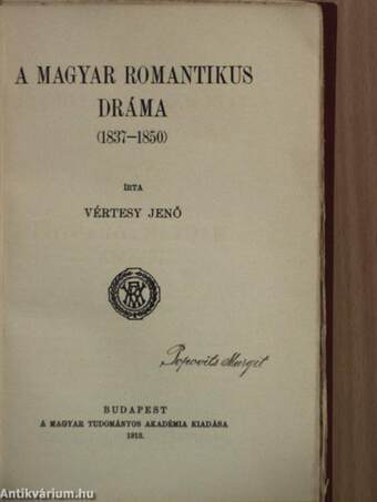 A magyar romantikus dráma (1837-1850)