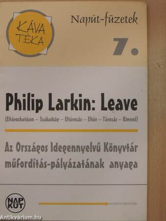 Philip Larkin: Leave