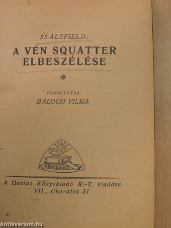 A vén squatter elbeszélése