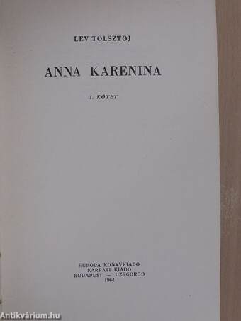 Anna Karenina I-II.