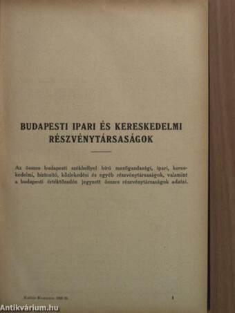 Gazdasági, Pénzügyi és Tőzsdei Kompasz 1938-1939. évre