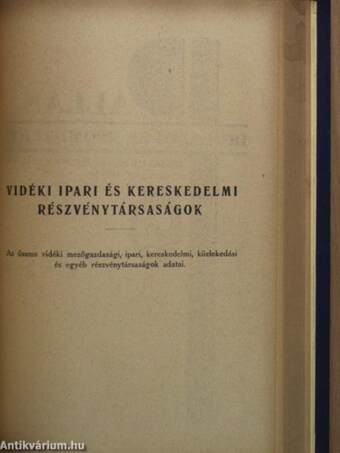 Gazdasági, Pénzügyi és Tőzsdei Kompasz 1938-1939. évre