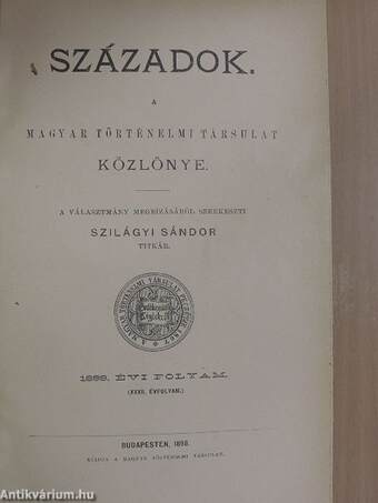 Századok 1898./A Magyar Történelmi Társulat Névkönyve
