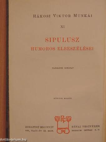 Sipulusz humoros elbeszélései III.