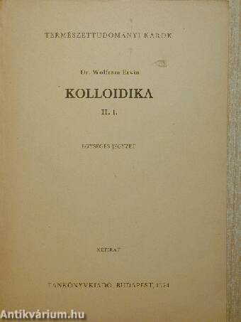 Kolloidika II/1. 