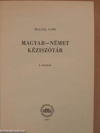 Magyar-német kéziszótár