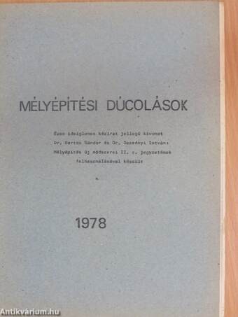 Mélyépítési dúcolások