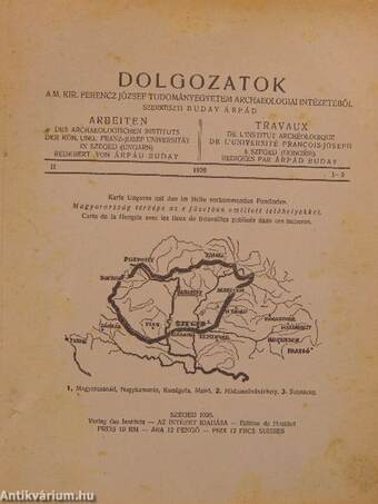 Dolgozatok a M. Kir. Ferencz József Tudományegyetem Archaeologiai Intézetéből 1926. II/1-2.