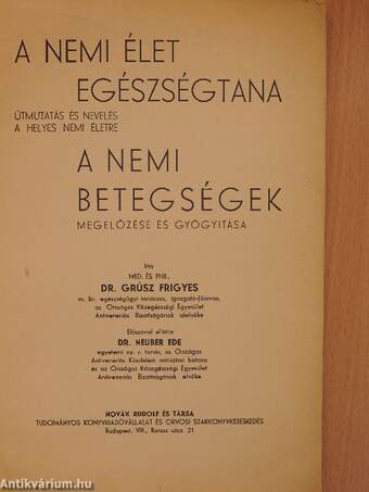 A nemi élet egészségtana/A nemi betegségek