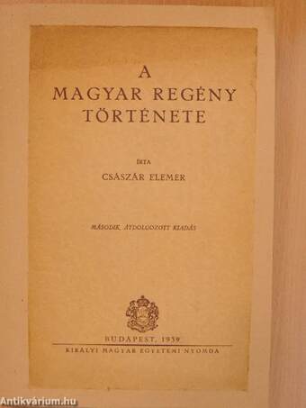 A magyar regény története