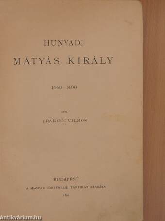 Hunyadi Mátyás király