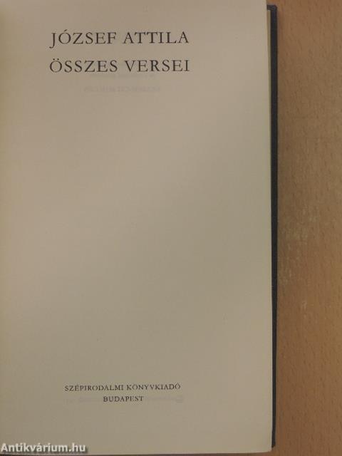 József Attila összes versei