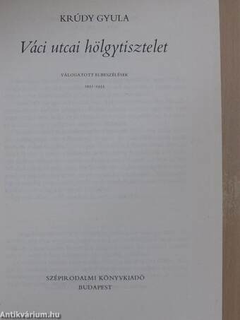 Váci utcai hölgytisztelet