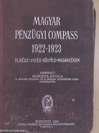 Magyar pénzügyi compass 1922-1923 II-IV.