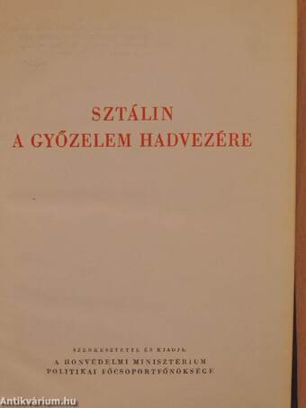 Sztálin a győzelem hadvezére