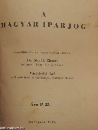 A magyar iparjog