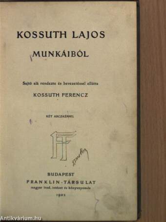 Kossuth Lajos munkáiból