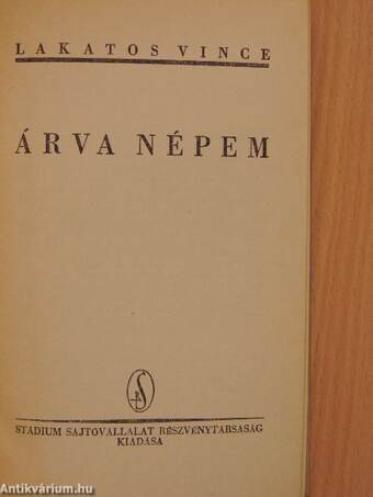 Árva népem