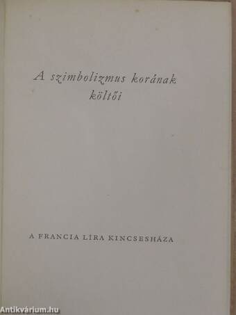 A szimbolizmus korának költői