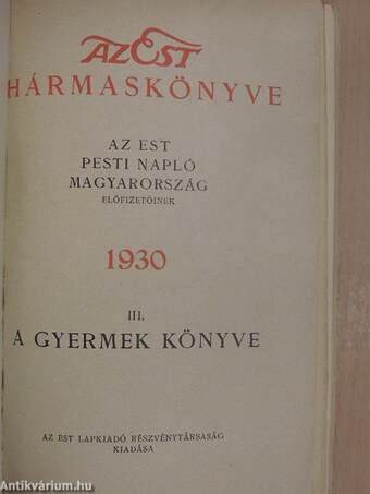 Az Est hármaskönyve 1930. III.